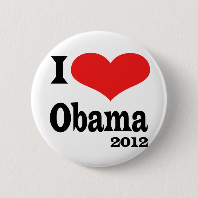 I Love Obama4x4 6 Cm Round Badge (Front)