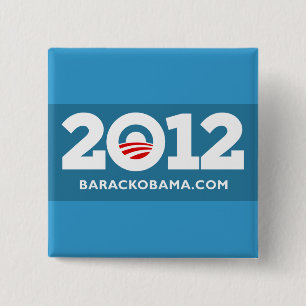I Love Obama 2012 15 Cm Square Badge