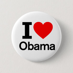 I Love Obama 6 Cm Round Badge