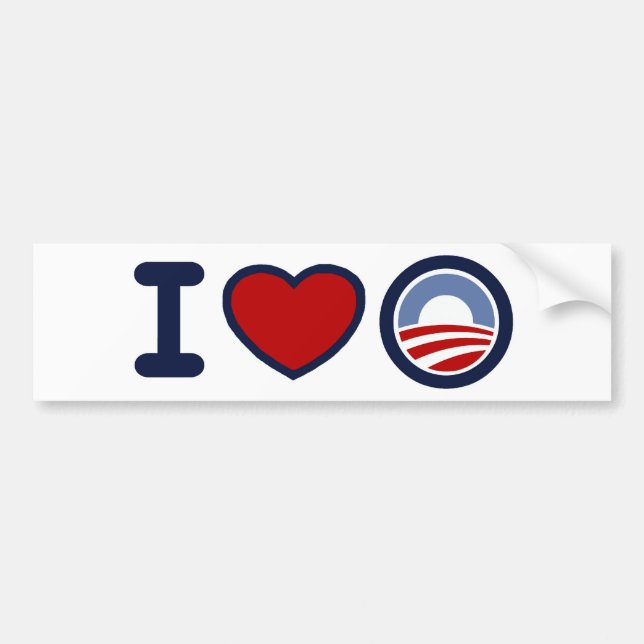 I Love Obama Bumper Sticker (Front)