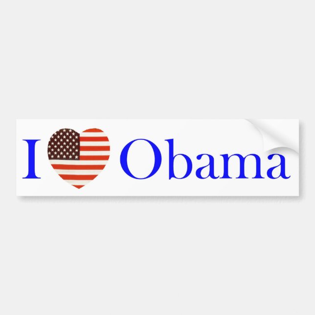 I Love Obama Bumper Sticker (Front)