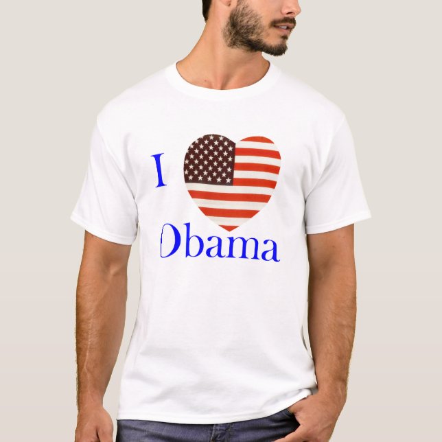 I Love Obama Custom T-Shirt (Front)
