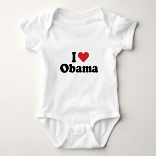 I LOVE OBAMA - -.png Baby Bodysuit