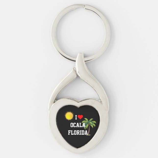 I Love Ocala, Florida Key Ring (Front)