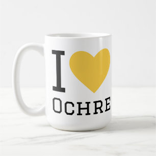 I love ochre coffee mug