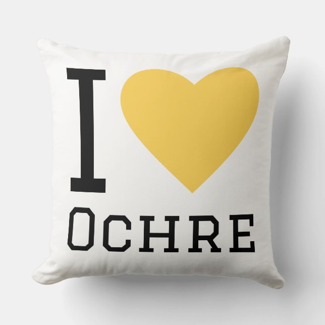 I love ochre cushion (Front)