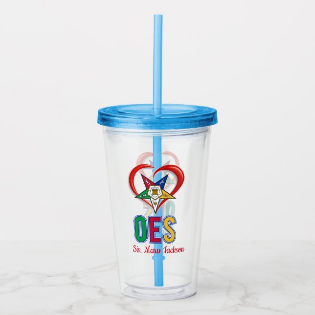 I Love OES Acrylic Tumbler (Front)