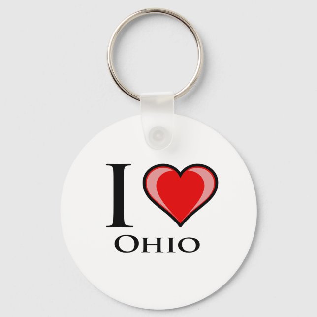 I Love Ohio Key Ring (Front)