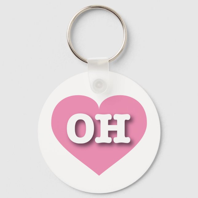 I love Ohio - OH pink heart Key Ring (Front)
