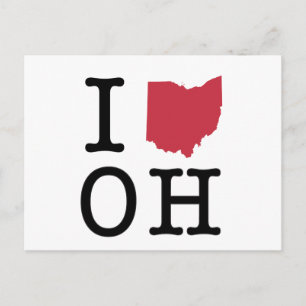 I Love Ohio Postcard