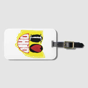 I Love Ohio Smiling Happy Face  Luggage Tag