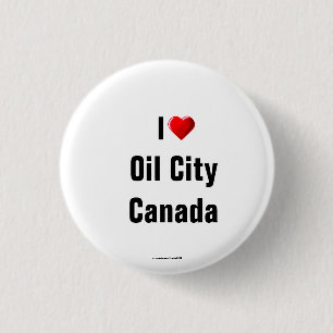 "I Love Oil City, Canada" Button/Lapel Pin