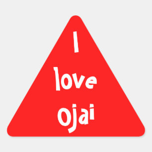 I love Ojai Triangle Sticker