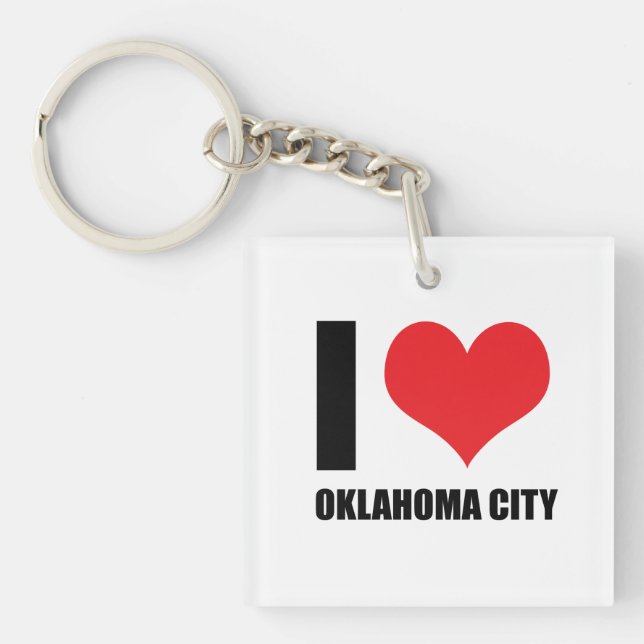 I love Oklahoma city Key Ring (Front)