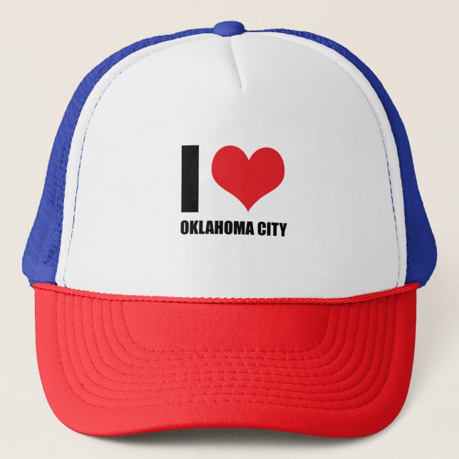 I love Oklahoma city Trucker Hat (Front)