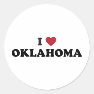 I Love Oklahoma Classic Round Sticker