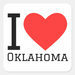 I love Oklahoma  Square Sticker