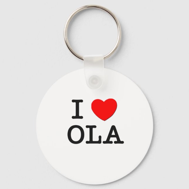 I Love Ola Key Ring (Front)