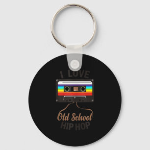 I LOVE OLD SCHOOL HIP HOP Music 80s 90s Cassette Key Ring