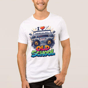 I Love Old School Music Tri-Blend Shirt