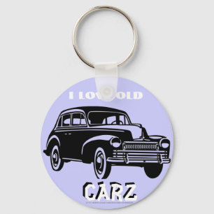 "I love old Vintage Carz!" Key Ring