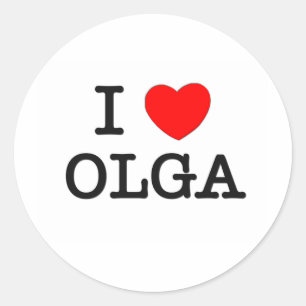 I Love Olga Classic Round Sticker