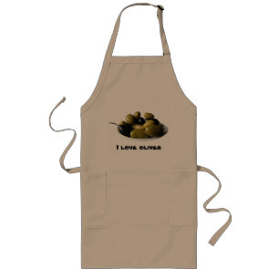 I Love Olives Long Apron