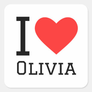 I love olivia square sticker