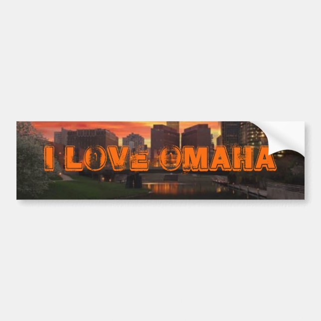 I Love Omaha Bumper Sticker (Front)