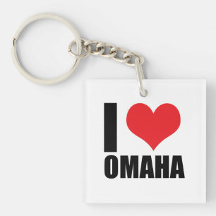 I love Omaha Key Ring