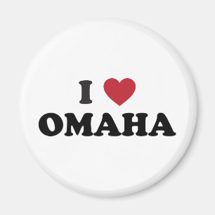 I Love Omaha Nebraska Magnet