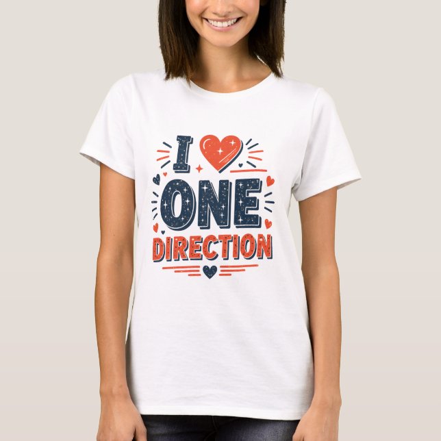 I Love One Direction Shirt - 'I <3 One Direction' (Front)