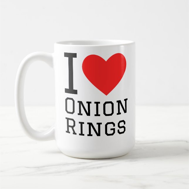 I love onion rings coffee mug (Left)
