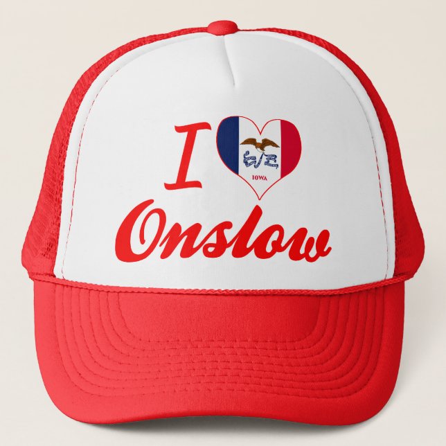 I Love Onslow, Iowa Trucker Hat (Front)