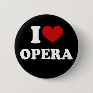 I Love Opera 6 Cm Round Badge