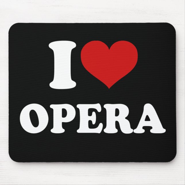 I Love Opera Mouse Mat (Front)