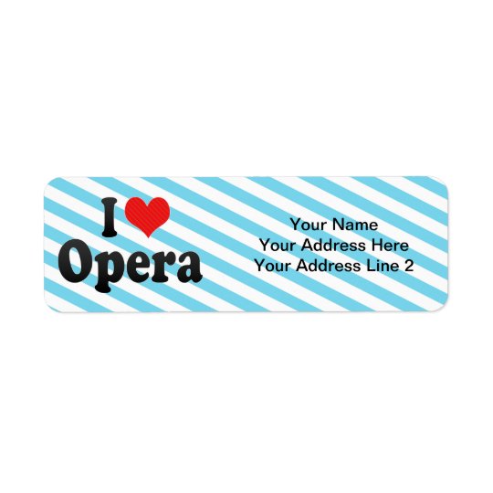 I Love Opera Return Address Label
