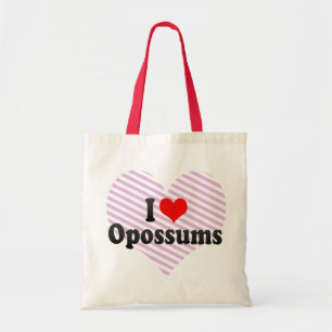I Love Opossums Tote Bag