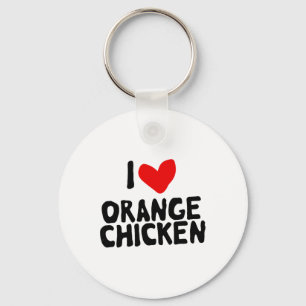 I Love Orange Chicken Key Ring