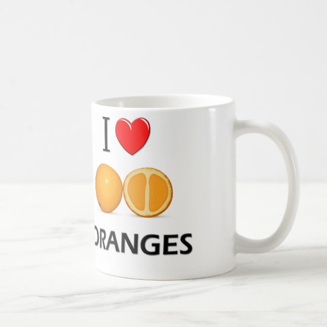 I Love Oranges Coffee Mug (Right)