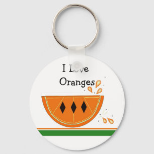 I Love Oranges Key Ring