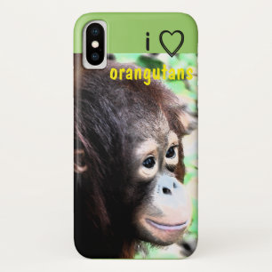 I Love Orangutans iPhone X Case