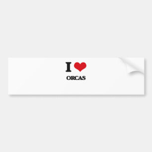 I love Orcas Bumper Sticker
