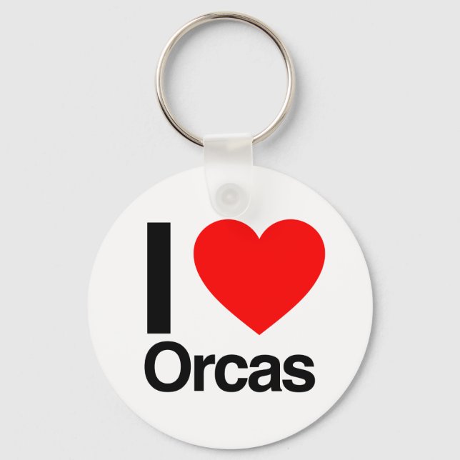 i love orcas key ring (Front)