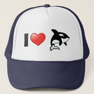 I Love Orcas Trucker Hat