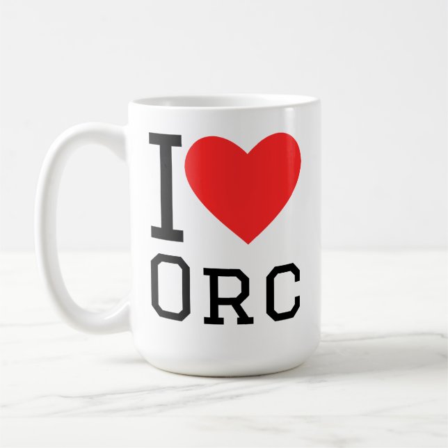 I love orcs coffee mug (Left)