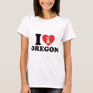 I Love Oregon and My Chihuahua T-Shirt