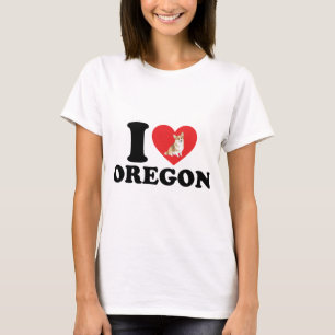 I Love Oregon And My Corgi T-Shirt