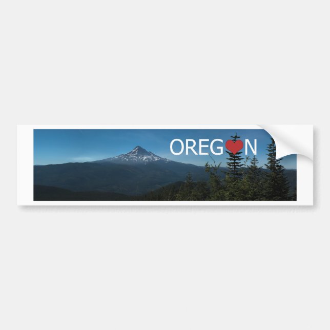 I Love Oregon Bumper Sticker (Front)