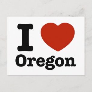 I Love Oregon Postcard